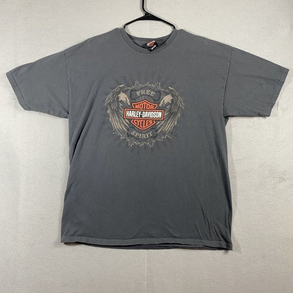 Harley-Davidson Other - Harley Davidson Motorcycle T-Shirt Men Size XL 2009 Free Spirit Eagle Orlando FL